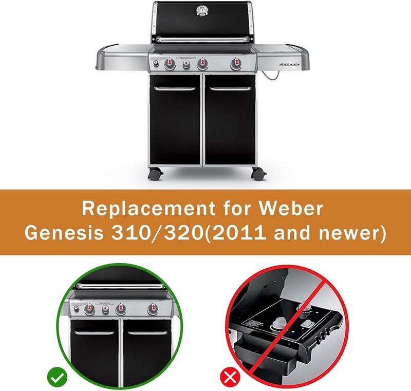 Rushare Store 7628 Grill Igniter Kit for Weber Genesis 310 and 320 Gas Grills with Front Mounted Control (2011 - Newer), Easy to Replace - Image 2